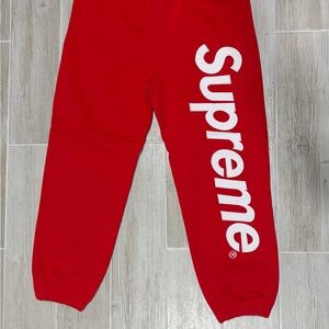 Red Supreme Sweatpants - Size L